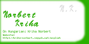 norbert kriha business card